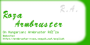 roza armbruster business card